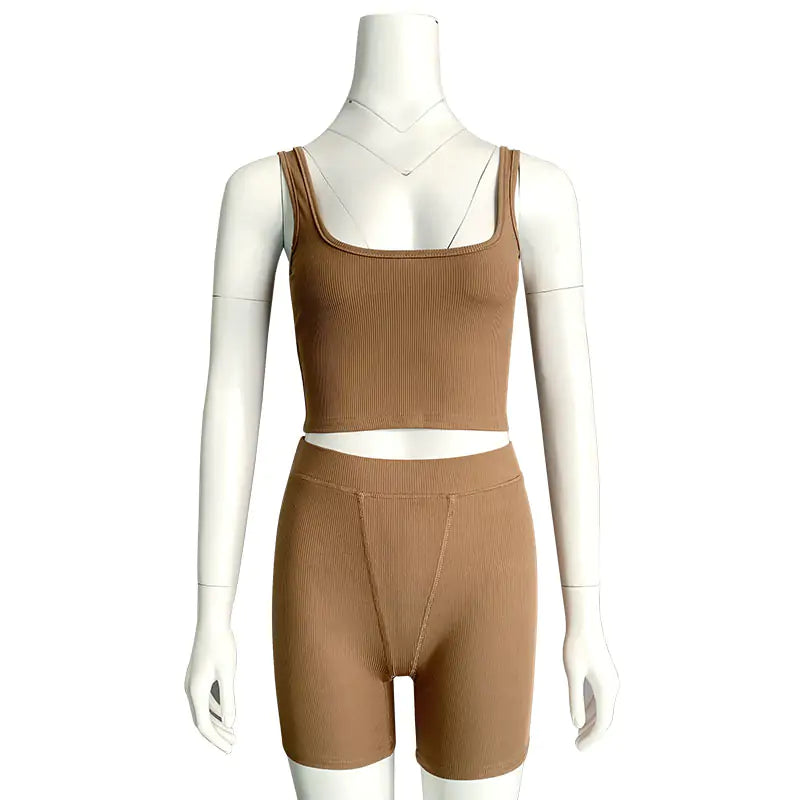 High Stretch Solid Color Workout Set