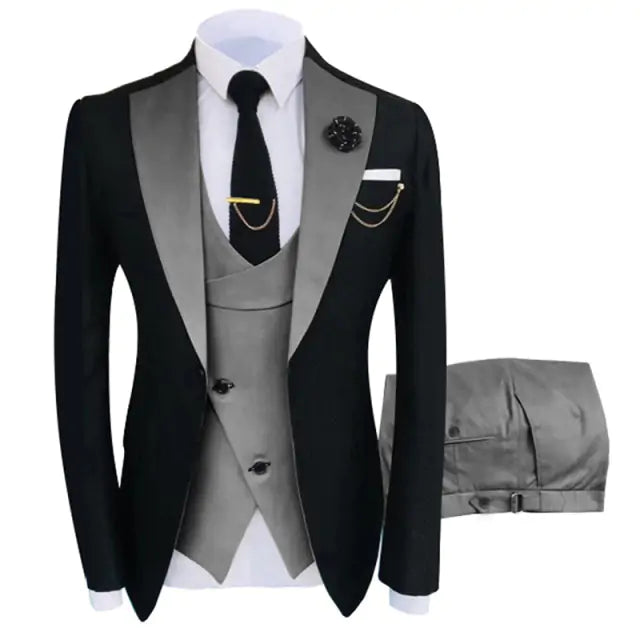 Stylish 3 Piece Fit Tuxedo Set