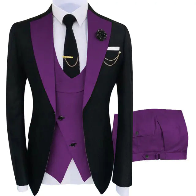 Stylish 3 Piece Fit Tuxedo Set
