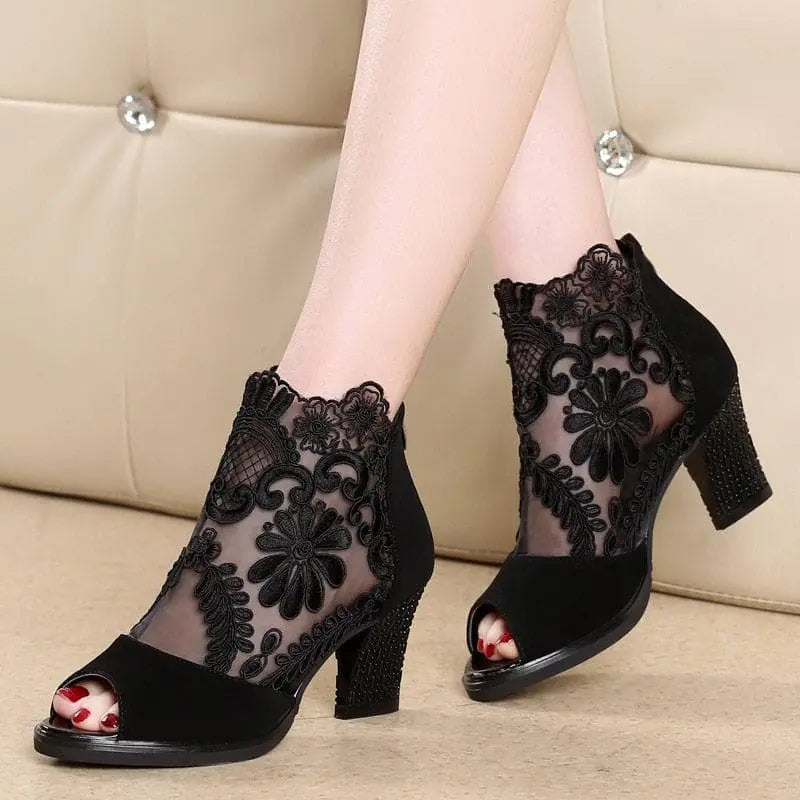 Lace Elegance High Heels