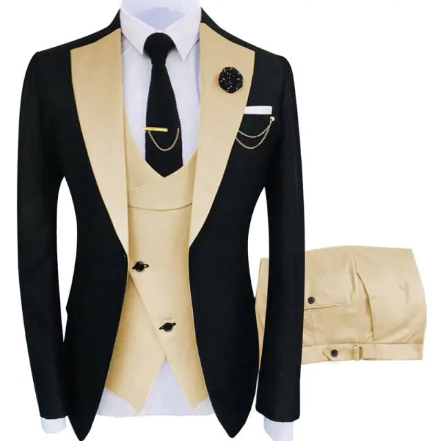 Stylish 3 Piece Fit Tuxedo Set