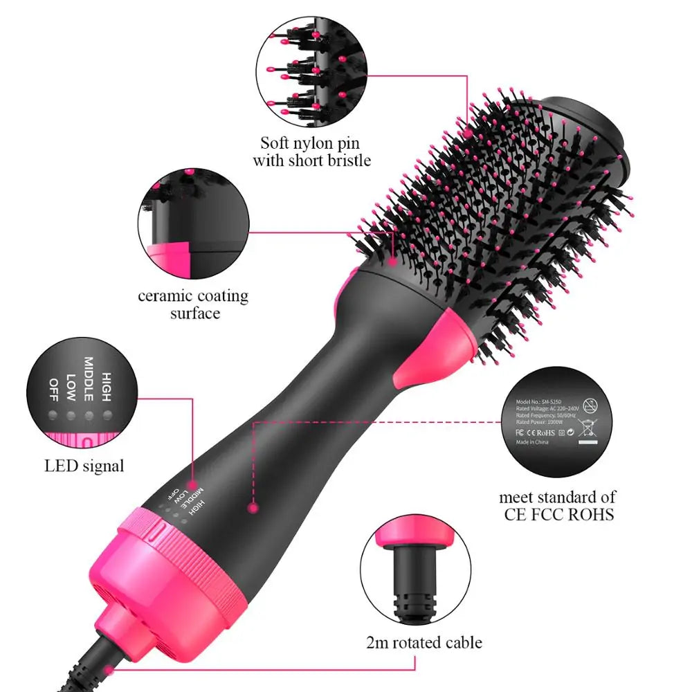 2-in-1 Hair Dryer Hot Air Brush: