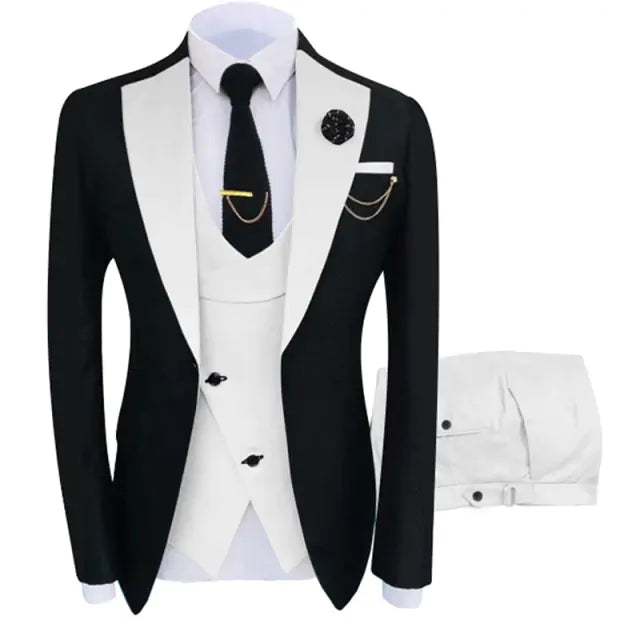 Stylish 3 Piece Fit Tuxedo Set