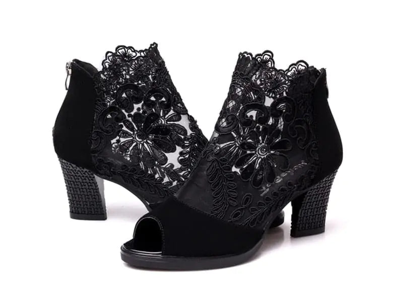 Lace Elegance High Heels