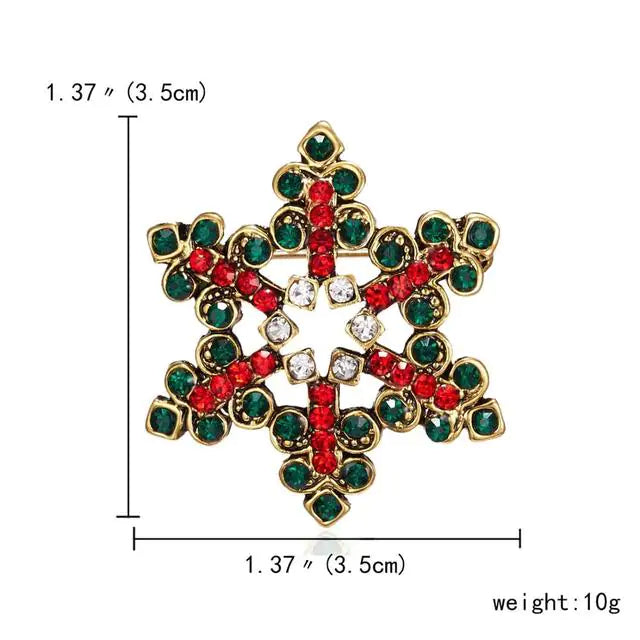 Festive Enamel Brooch Pin