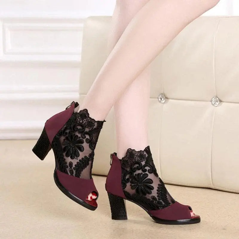 Lace Elegance High Heels