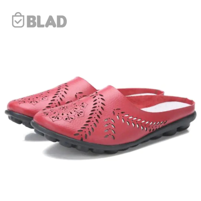 Leather Fleur de lis Sneakers