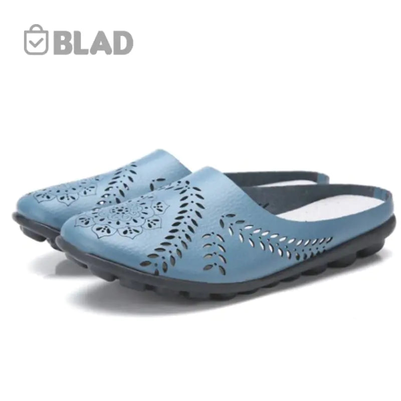 Leather Fleur de lis Sneakers