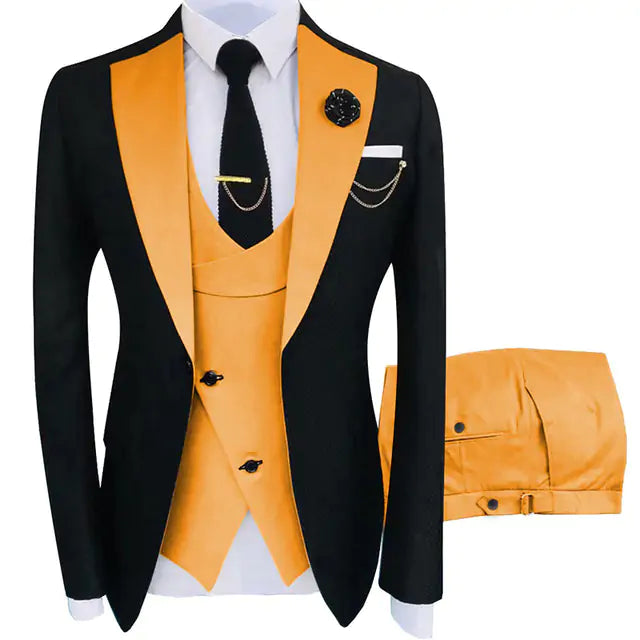 Stylish 3 Piece Fit Tuxedo Set