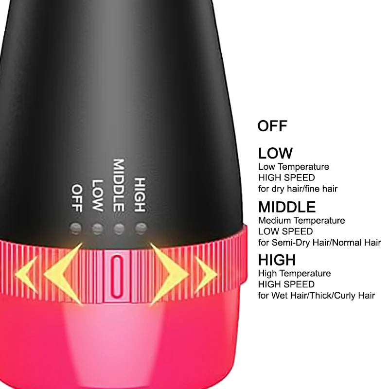 2-in-1 Hair Dryer Hot Air Brush: