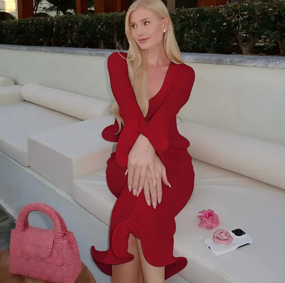 Cardigan & Hip Skirt Duo