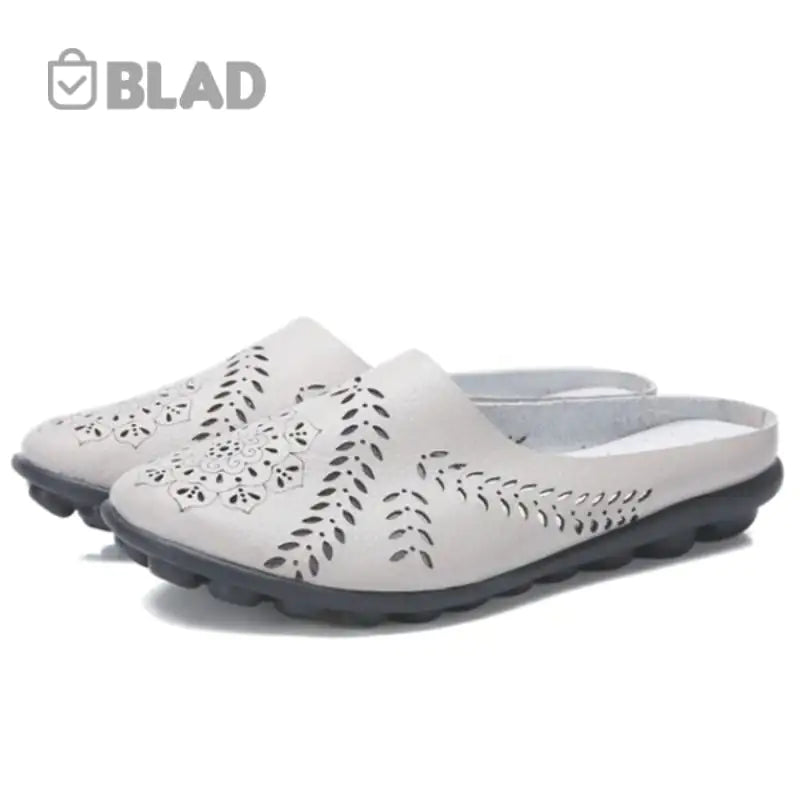 Leather Fleur de lis Sneakers