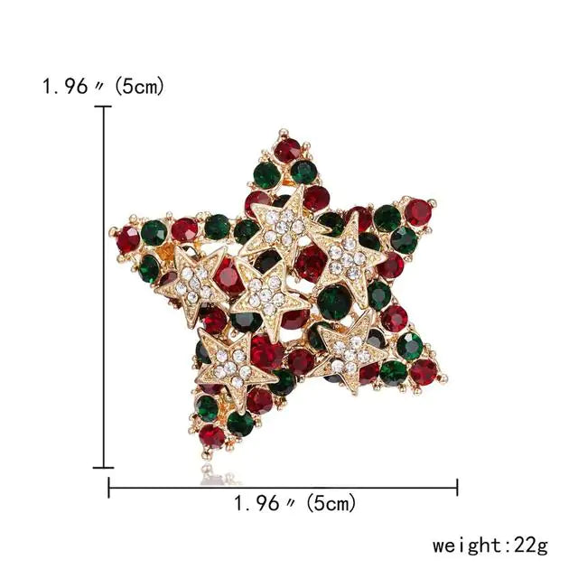 Festive Enamel Brooch Pin