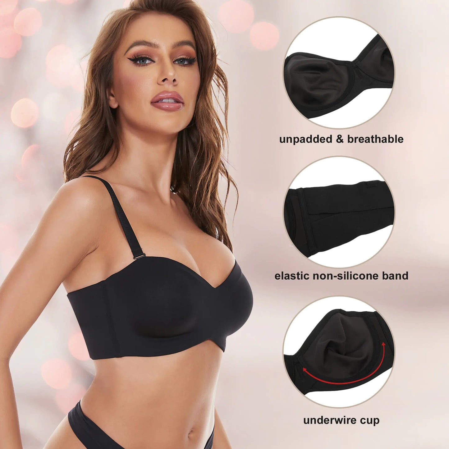 Strapless Bra Push up