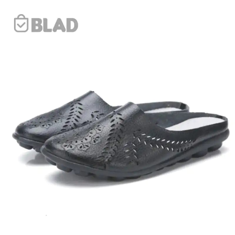 Leather Fleur de lis Sneakers