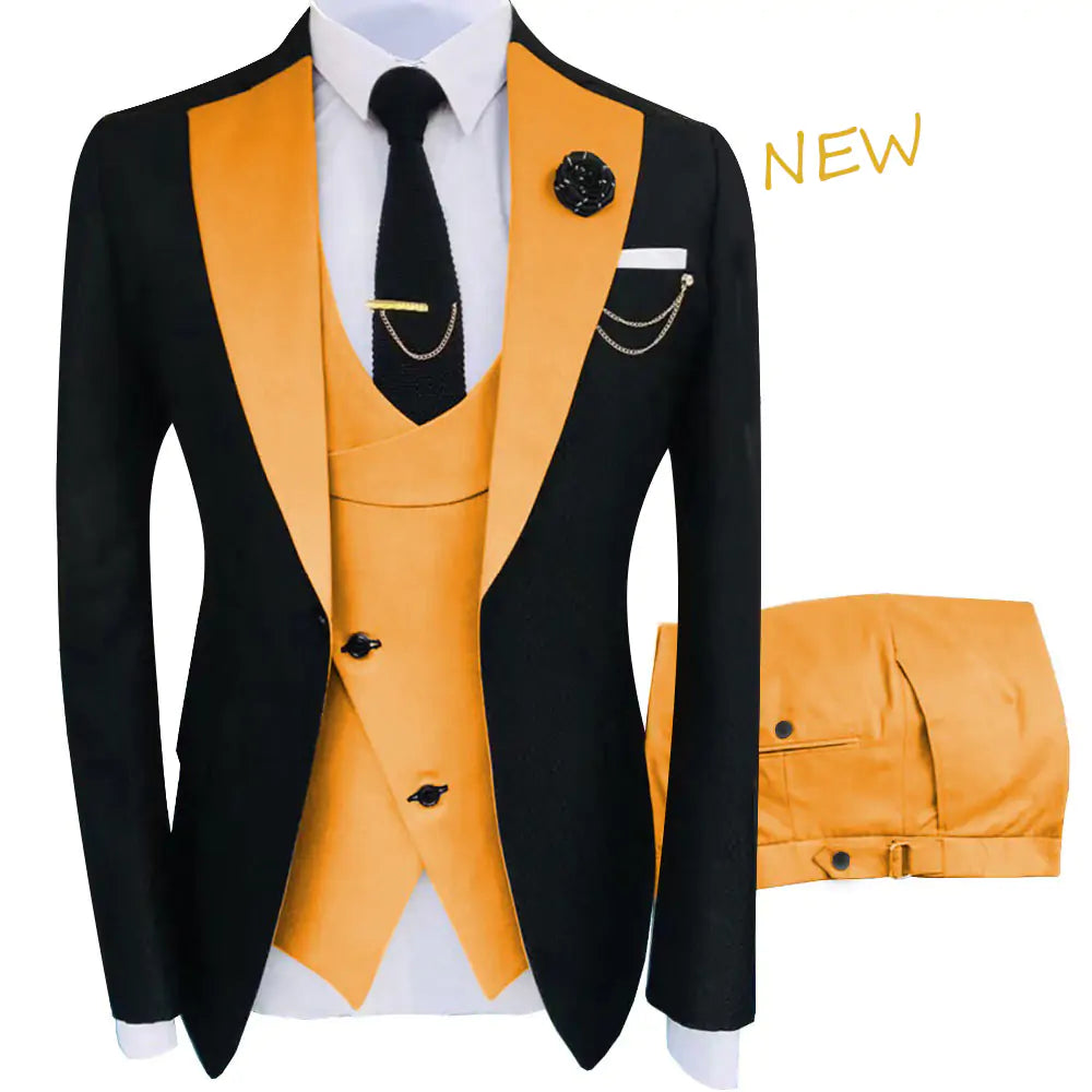 Stylish 3 Piece Fit Tuxedo Set