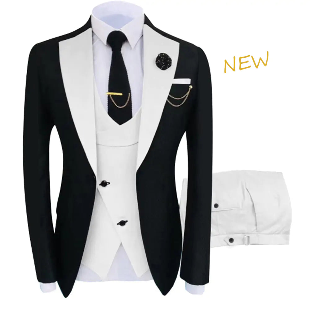 Stylish 3 Piece Fit Tuxedo Set